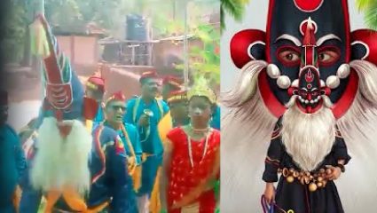 लहान-थोरांसाठी ‘संकासुर’ अन् ‘गोमू’चा नाच ठरतोय चर्चेचा; संकासुराचा पाठलाग करणे…