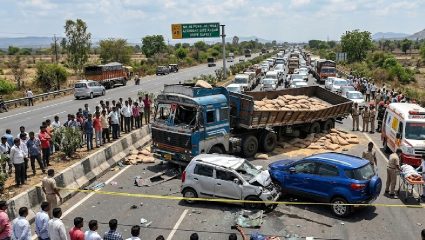 Accident News: मुंबई-गोवा महामार्गावर ट्रक अपघात चालक ठार