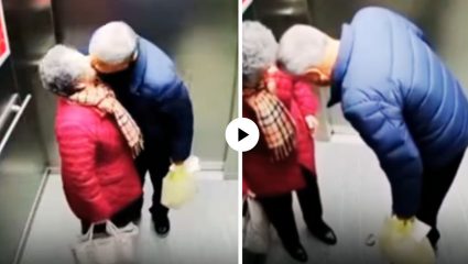 प्रेमाचा क्षण… पण ट्विस्ट भारी! लिफ्टमध्ये  सुरु होता वृद्ध जोडप्याचा रोमान्स, पण आजींचे दात म्हणाले ‘टाटा बाय बाय’, VIDEO VIRAL