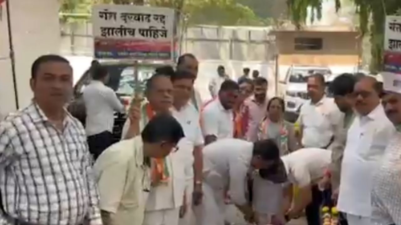 Panvel News : गॅस दरवाढीविरोधात पनवेलमध्ये काँग्रेसचा मोर्चा ; सरकारविरोधात जोरदार घोषणाबाजी