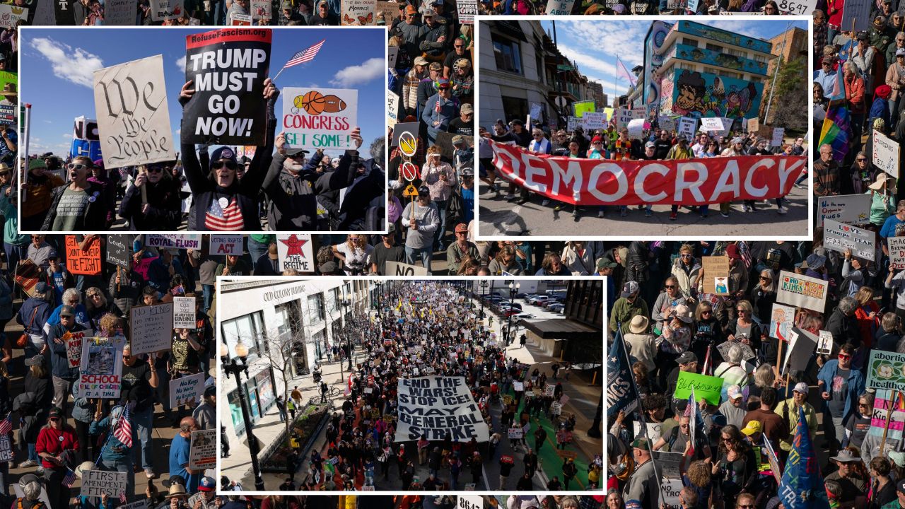 Trump Protest: अमेरिकेत ट्रम्पविरोधात ‘दुसरं स्वातंत्र्ययुद्ध’? 50 राज्यांत ‘नो किंग’चा एल्गार; ‘या’ VIRAL VIDEO मुळे समजलं सत्य