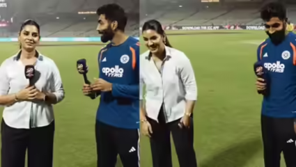 मैदानात पत्नीने घेतली बुमराहची ‘विकेट’! भर शोमध्ये पतीलाच दिले इंग्रजीचे धडे; मजेशीर VIDEO VIRAL…