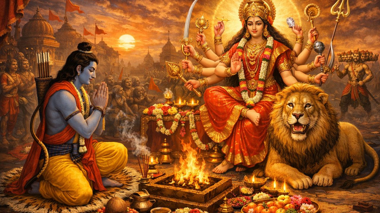 Ramayan katha: रावणावर विजय मिळविण्यासाठी रामांनी केली देवी दुर्गेची विशेष आराधना