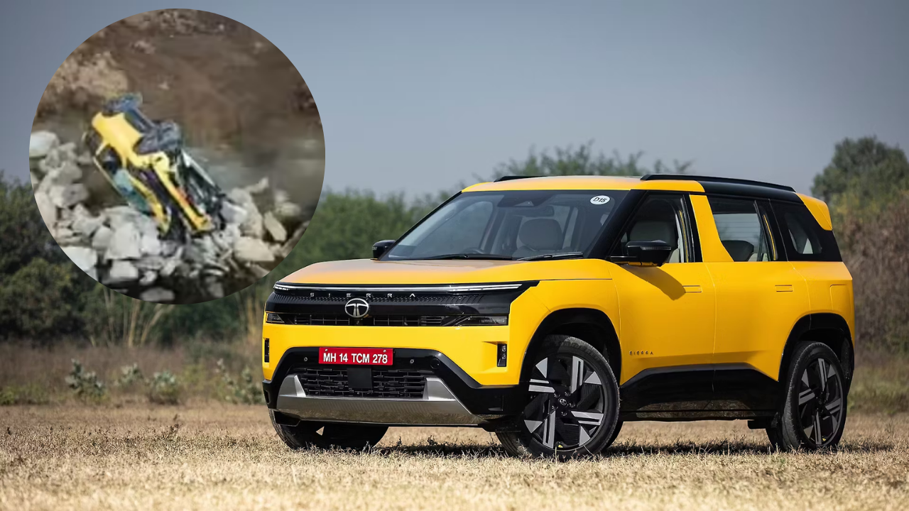 टेस्ट ड्राईव्ह पडली महागात! 20 फूट खोल खड्ड्यात कोसळली Tata Sierra; आता नुकसान भरपाई कोण देणार?