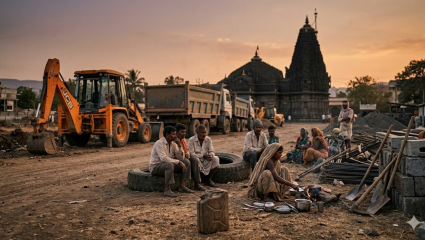 Nashik News : इंधनटंचाईचा त्र्यंबकेश्वरच्या कामांवर परिणाम; मजूरांवरही उपासमारीची वेळ