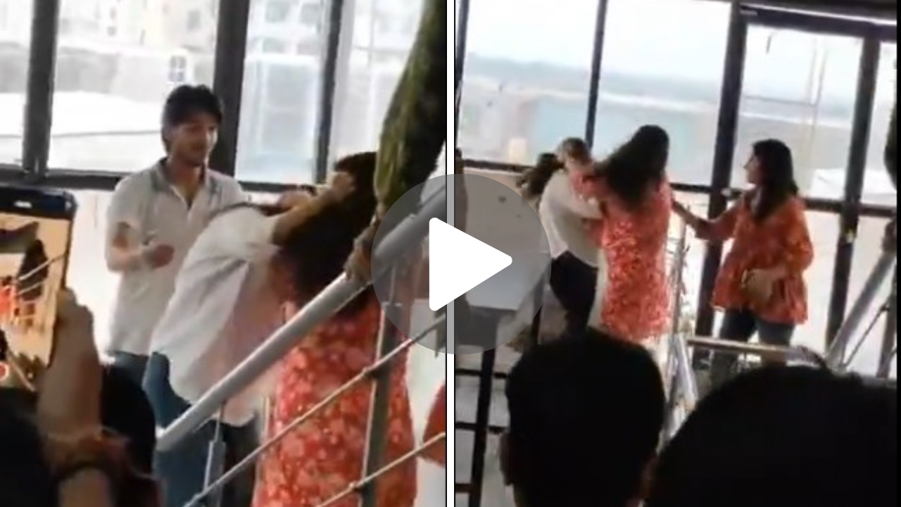 Galgotias University Viral Video : बेस्टीच्या बॉयफ्रेंडवर आला क्रश,मग काय… ‘पापा की परी’ भिडल्या; पाहा तुफान हाणामारी