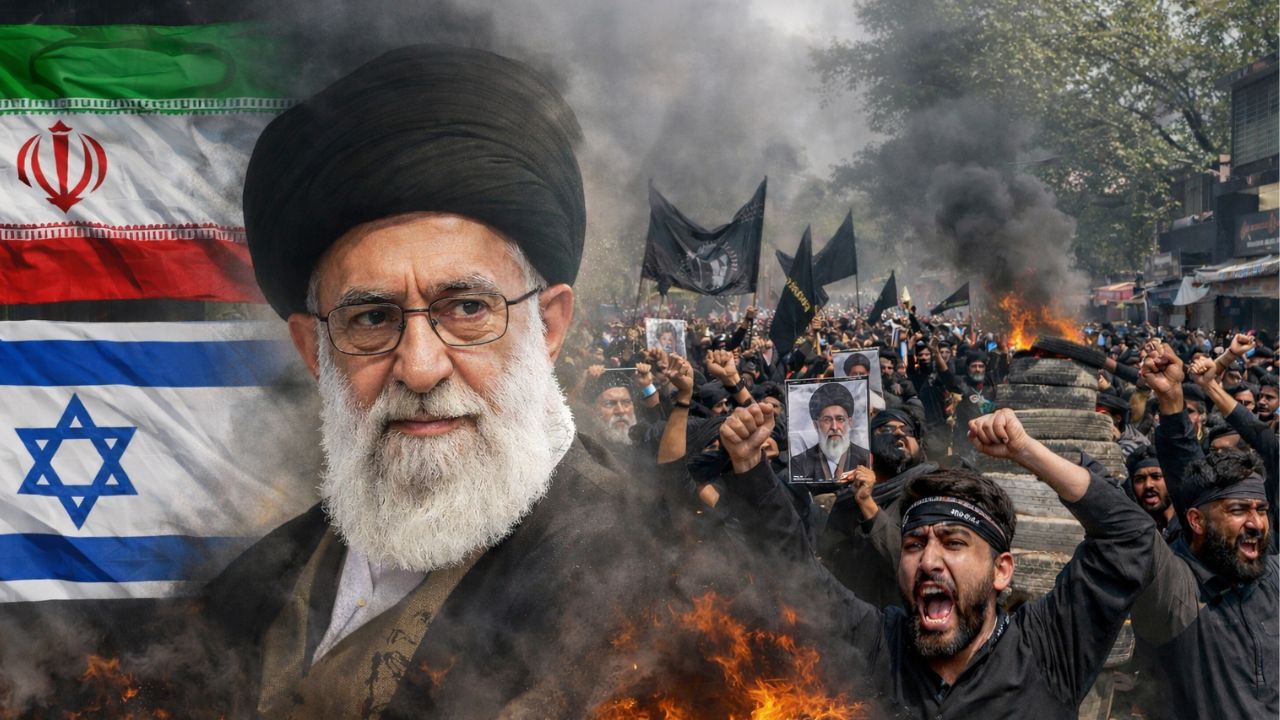 Iran Israel वादाचे भारतात पडसाद; खामेनेईच्या मृत्यूनंतर शेकडो शिया मुस्लीम रस्त्यावर, श्रीनगरमध्ये जोरदार निदर्शने