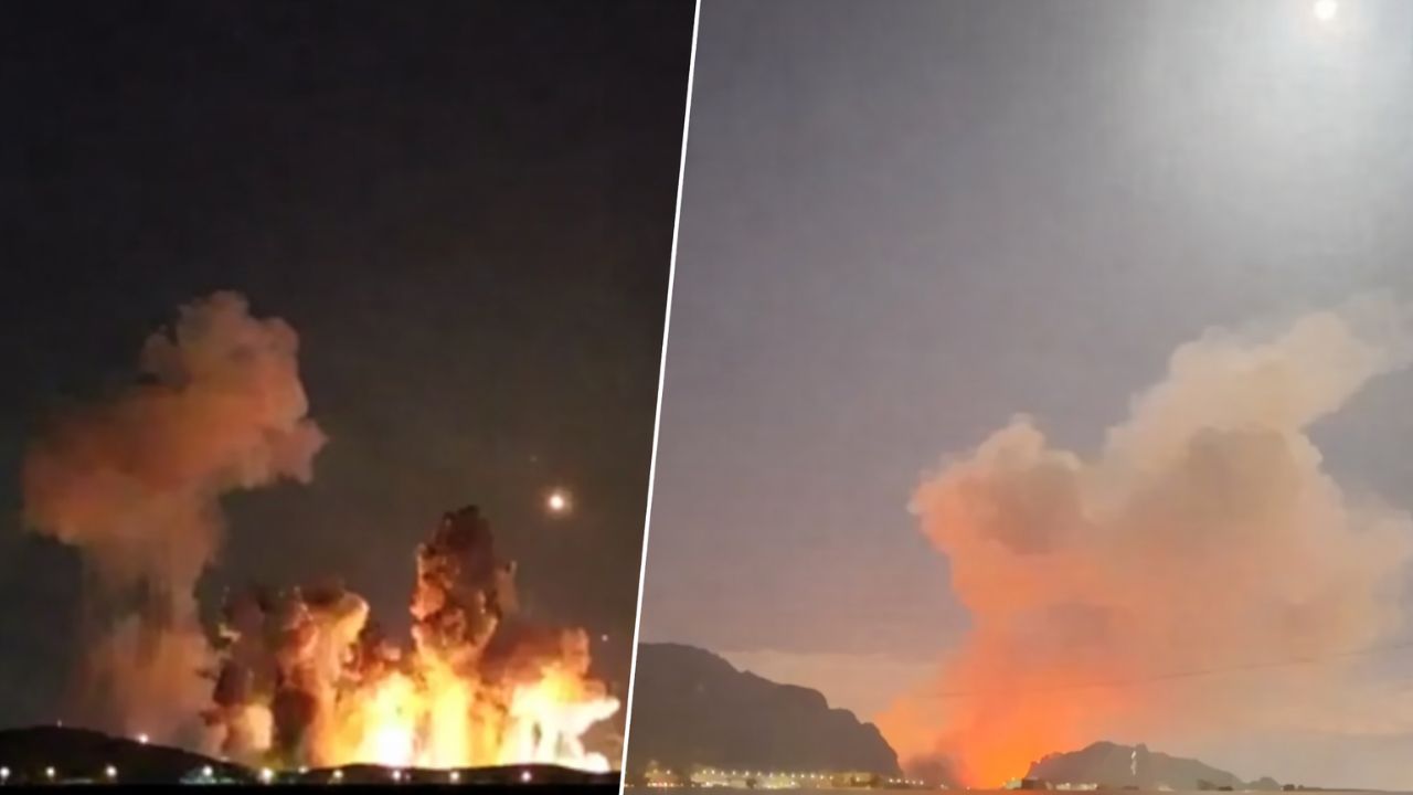 US Iran War : ट्रम्प यांची धमकी अन् २४ तासांत ॲक्शन सुरु; इराणच्या सर्वात मोठ्या लष्करी तळाचे झाले तुकडे, VIDEO VIRAL