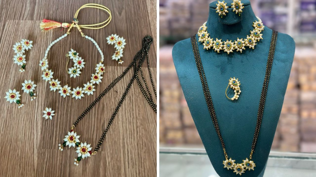 बाजारात वेगवेगळ्या डिझाईनमध्ये मोती मंगळसूत्र उपलब्ध झाले आहेत. त्यामुळे तुम्हाला जर पारंपरिक डिझाईनचे मंगळसूत्र हवे असतील तर ही डिझाईन उत्तम आहे. 