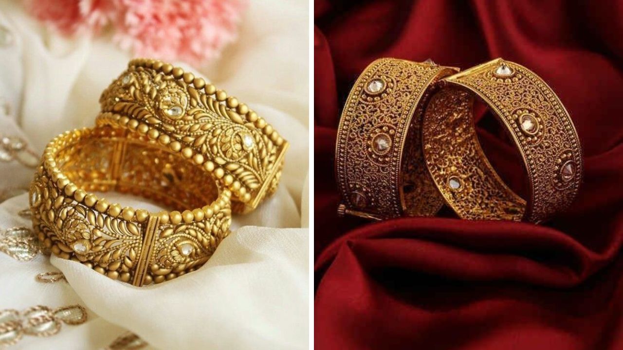 पैठणी साडी किंवा कांजीवरम सिल्क साडी नेसल्यानंतर त्यावर तुम्ही या डिझाईनचा सोरोस्की वर्क केलेला कडा घालू शकता. कड्यावर करण्यात आलेले बारीक नक्षीकाम उठावदार दिसते. 