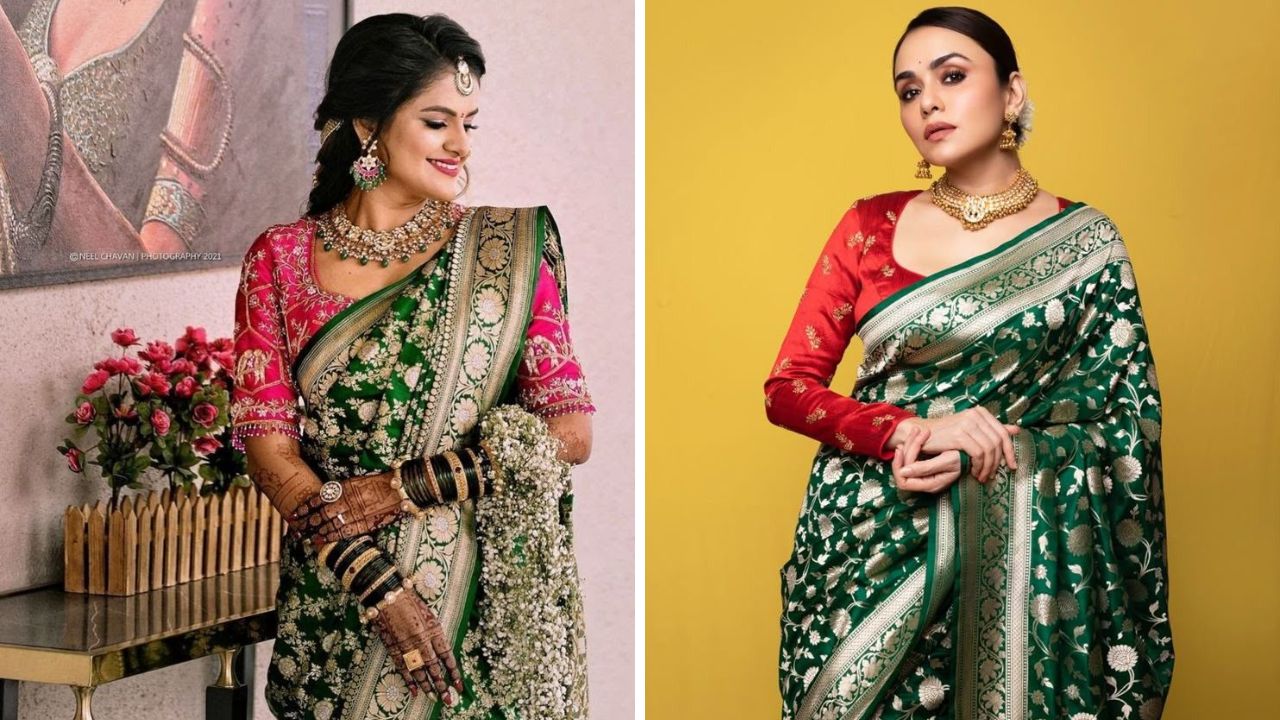 मुघल काळात पर्शियन डिझाईन आणि भारतीय कारागिरी यांचा सुंदर संगम झाल्यामुळे बनारसी साडीला वेगळे आणि आकर्षक रूप मिळाले होते. बनारसी साड्या प्रामुख्याने  शुद्ध रेशीम कापडावर तयार केल्या जातात. त्यावर सोने-चांदीच्या झरीने केलेले नाजूक काम, जटिल डिझाईन आणि आकर्षक नक्षीकाम  केले जाते. 