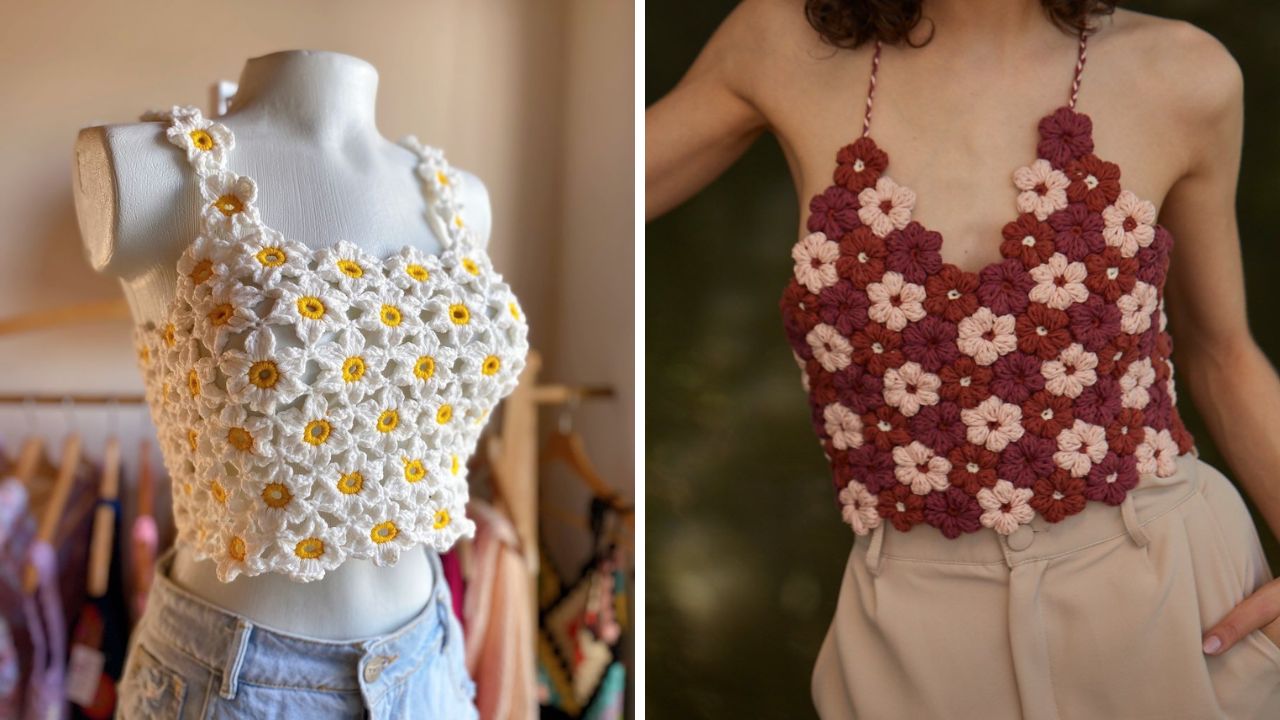 क्रोशाच्या धाग्यांपासून केवळ भेट्वस्तूचं नाहीतर सुंदर सुंदर आकर्षक डिझाईनचे टॉप सुद्धा बनवू शकता. हे टॉप कोणत्याही जीन्सवर शोभून दिसतील. 