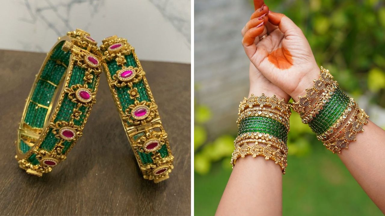 विविध रंगीत बांगड्या परिधान करायची आवड असलेल्या महिलांसाठी हा पॅर्टन उत्तम पर्याय आहे. यामध्ये तुम्ही कोणत्याही रंगाचे कस्टमाईजेशन करून घेऊ शकता. 