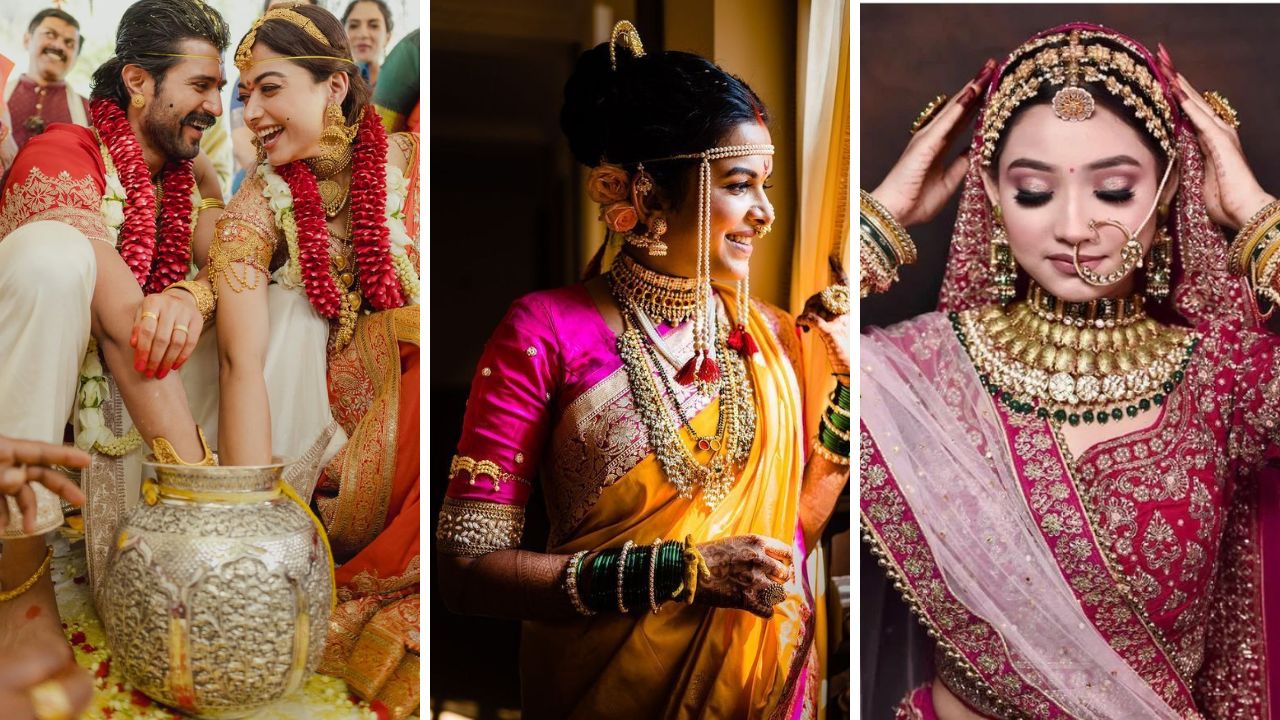 अभिनेत्री रश्मिका मंदानाने लग्नात कपाळाला काय बांधले होते? जाणून घ्या वेगवेगळ्या प्रांतातील खास प्रथा