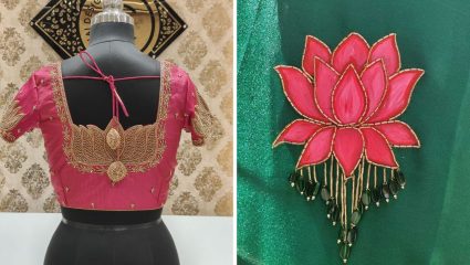 पारंपरिक आणि मॉडर्न लुकसाठी शिवून घ्या ‘या’ डिझाईनचे लोटस पॅटर्न ब्लाऊज, साध्या साडीची वाढेल शोभा