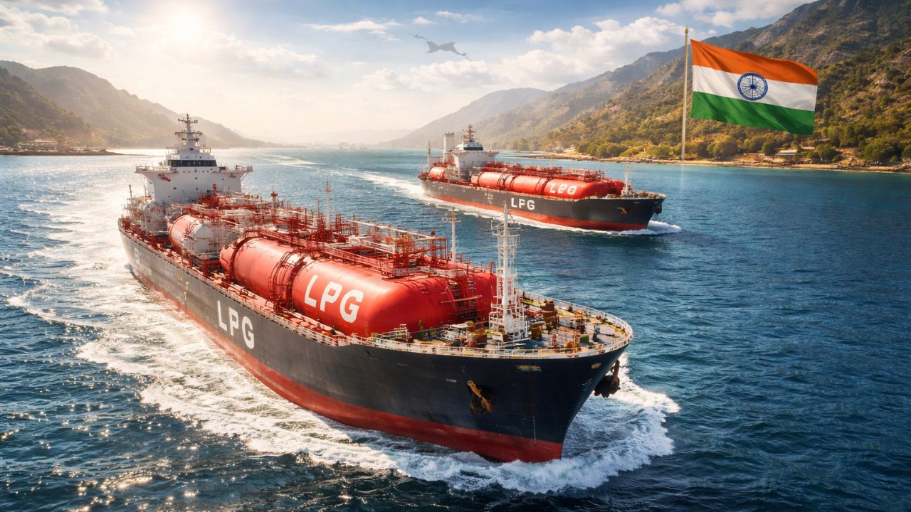 LPG टंचाईचे संकट टळणार! होर्मुजची सामुद्रधुनी ओलांडून 2 गॅसवाहू जहाजे भारताकडे रवाना; पाहा किती टन साठा येणार?