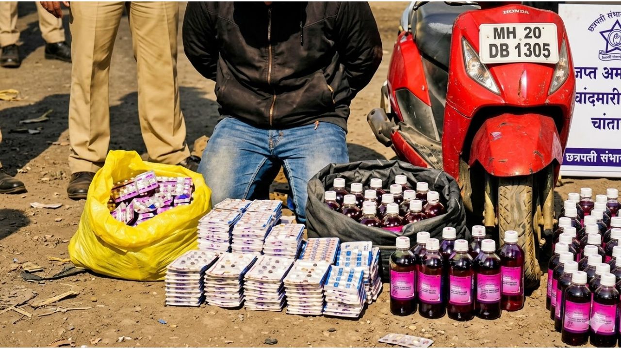 Crime News: छत्रपती संभाजीनगरमध्ये ‘ड्रग्ज सिंडिकेट’चा पर्दाफाश! गुजरात कनेक्शन उघड; ४४०० नशा गोळ्यांसह दोघांना बेड्या