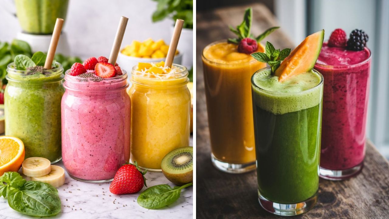 भूक लागल्यानंतर अनेकांना फळांची किंवा सुका मेवा टाकून बनवलेली स्मूदी प्यायला खूप जास्त आवडते. स्मूदी प्यायल्यामुळे पोट भरलेले राहते. बाजारात फळे सहज उपलब्ध होतात. त्यामुळे वेगवेगळ्या फळांची स्मूदी सकाळच्या नाश्त्यात बनवून पिऊ शकता.