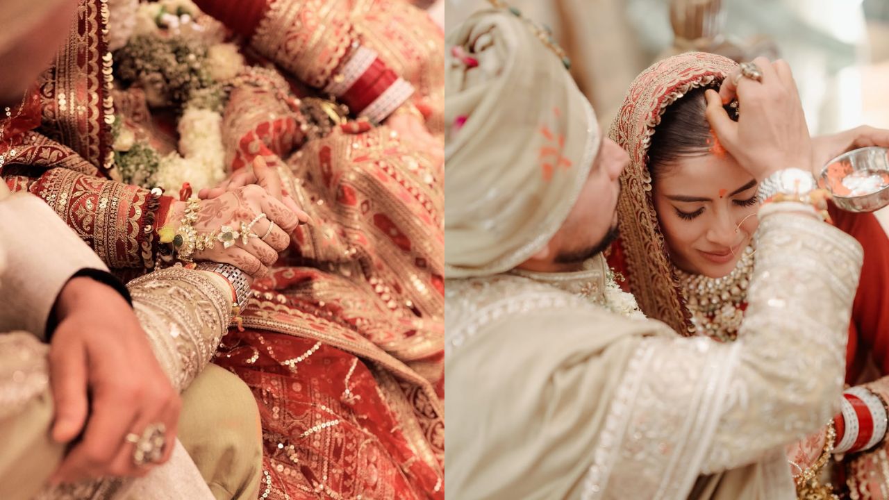 या विवाह सोहळ्याच्या फोटोंमध्ये कुलदीप सोनेरी रंगाचा कुर्ता आणि त्याच्या पत्नीने लाल रंगाचा लेहगा घातला होता. कुलदीपने त्याच्या सोशल मिडियावर लग्नाचे काही फोटो शेअर केले आहेत यामध्ये ते दोघेही रोमॅंटिक पोझ देताना दिसत आहेत. फोटो सौजन्य - Instagram