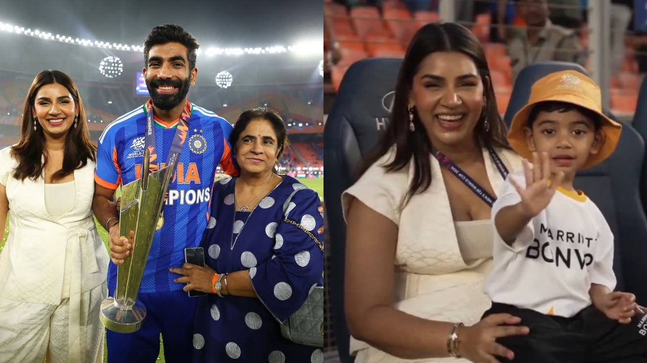 टीम इंडियाचा संकट मोटन जसप्रीत बुमराहने आणखी एकदा स्वत:ला सिद्ध केले त्याने या फायनलच्या सामन्यामध्ये 4 विकेट्स घेतले. हा सामना पाहण्यासाठी त्याची आई आणि त्याचा मुलगा देखील स्टेडियमध्ये उपस्थित होता. फोटो सौजन्य - सोशल मिडिया