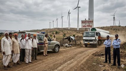 पवन ऊर्जा प्रकल्पांचा ‘काळा’ कारभार! मोबदला मागणाऱ्या खानापूरच्या शेतकऱ्यांवर ‘खंडणी’चे गुन्हे; कंपन्यांचा मनमानी कारभार उघड