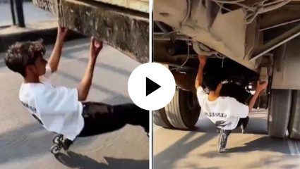 ना मरणाचा धाक, ना कायद्याचा! रिलासाठी थेट धावत्या बसखाली घुसला तरुण ; VIDEO पाहून नेटकरी संतापले