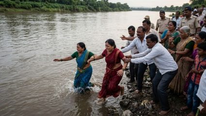 Ahilyanagar News: पोहण्यास गेलेला युवक दोन दिवसांनंतरही बेपत्ताच, संतप्त नातेवाईक महिलांच्या पाण्यात उड्या