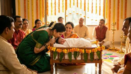 बाळाच्या बारशाला पाळण्यात वरवंटा का ठेवतात ? काय आहे यामागचं कारण ?