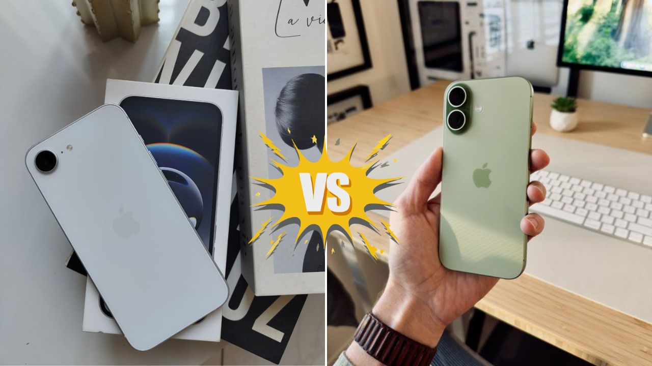 प्रोसेसर आणि परफॉर्मंस - आयफोन 17 ई मध्ये नवीन A19 चिपसेट दिला आहे, जो 3nm टेक्नोलॉजीवर आधारित आहे. आयफोन 17 मध्ये A19 ची अधिक प्रगत आवृत्ती किंवा त्याहून चांगली GPU कॉन्फिगरेशन आहे, जी गेमिंग आणि हाय-एंड टास्कमध्ये थोडी चांगली कामगिरी देईल.