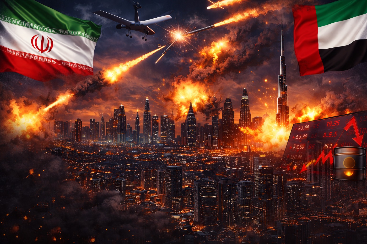 Iran-UAE Conflict: इराणच्या ड्रोन क्षेपणास्त्र हल्ल्यांनी हादरवले जगाचे ‘सुरक्षित मॉडेल’; शेअर बाजारही बंद