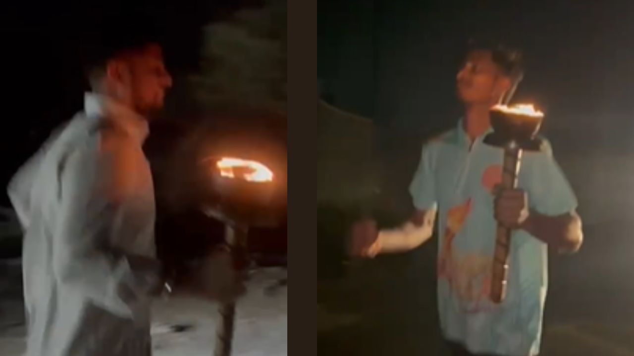 Karjat News : शिवजयंतीचा उत्साह शिगेला ; 70 किलोमीटर प्रवास करून शिवज्योतीचं आगमन