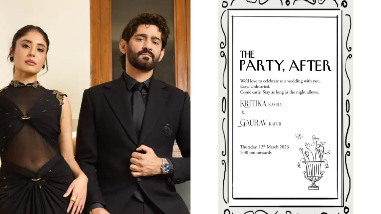 Kritika Gaurav Wedding: कृतिका कामरा आणि गौरवचं लग्नाचं अनोखं निमंत्रण; क्वर्की आफ्टर-पार्टी इन्व्हिटेशन व्हायरल