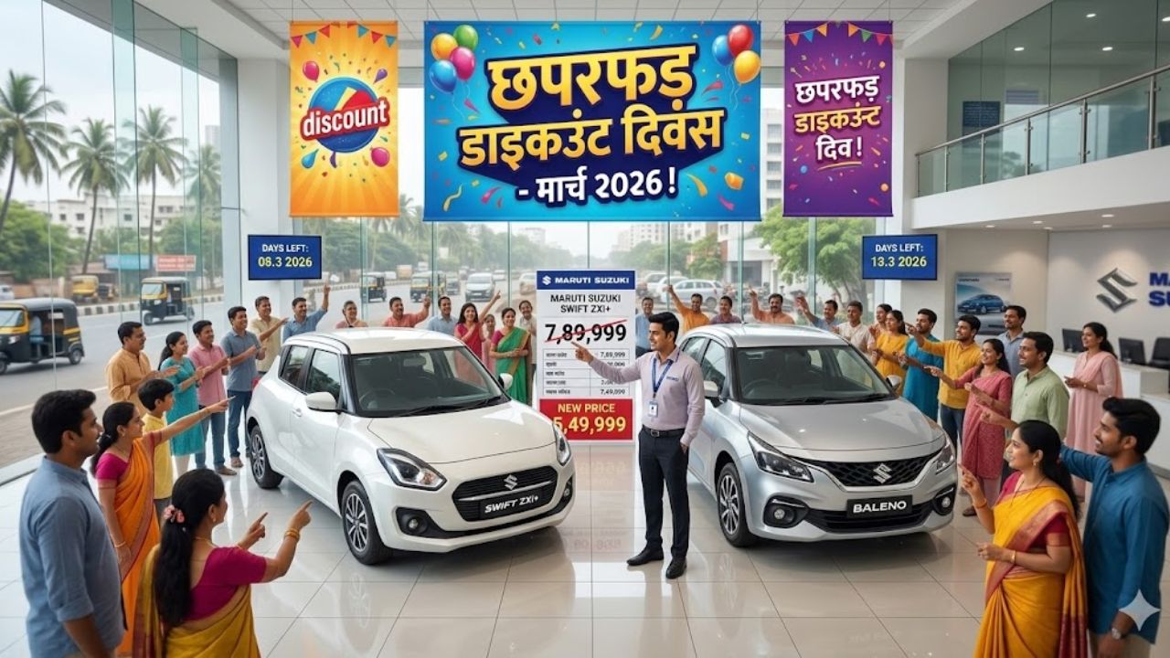 Maruti Suzuki च्या ‘या’ कार्स लक्षात ठेवा! मार्च 2026 मध्ये ‘या’ दिवशी मिळू शकतो छप्परफाड डिस्काउंट