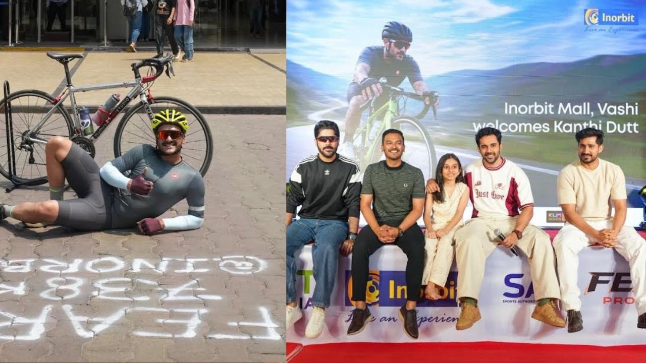 Navi Mumbai : कांथी दत्त यांची 738 किमी सायकल मोहीम यशस्वी; वाशी येथे समारोप उत्साहात साजरा