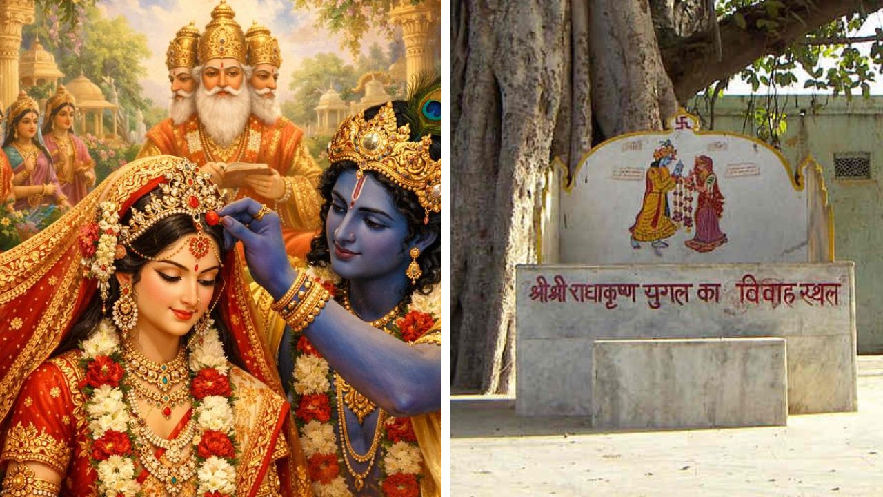 या पवित्र ठिकाणी पार पडला होता राधा- कृष्णाचा विवाहसोहळा, स्वतः ब्रह्मदेवाने केले होते धार्मिक विधी