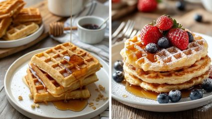 Recipe : नाश्ता होईल आणखी मजेदार, घरी बनवा कॅफे स्टाईल ‘वॉफल’, लहानच काय तर मोठेही होतील खुश