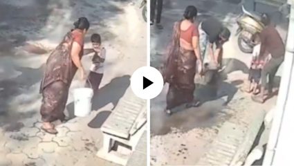 रंग उडवला म्हणून रागावली अन् आज्जीनेच स्वतःच्या नातवावर टाकलं उकळतं पाणी, चिमुकल्याचा आक्रोश अन् धक्कादायक Video Viral