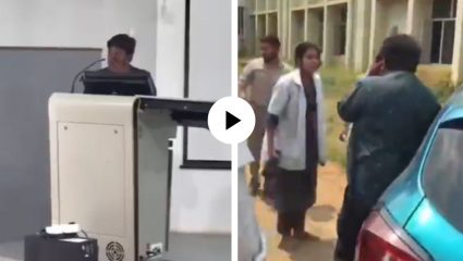 चालू वर्गात प्रोफेसरने विद्यार्थिनीला घातली लग्नाची मागणी, संतप्त होऊन तिने थेट चप्पलांनी दिलं उत्तर; घटनेचा Video Viral
