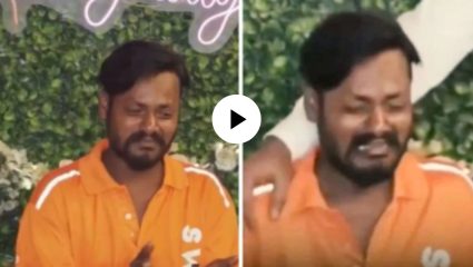 हातात जेवणाचा घास अन् डोळ्यात आले अश्रू; डिलिव्हरी बॉयला जेवायला घालताच भावुक झाला आणि म्हणाला, “दिवसभर उपाशी हे विसरूनच गेलो”