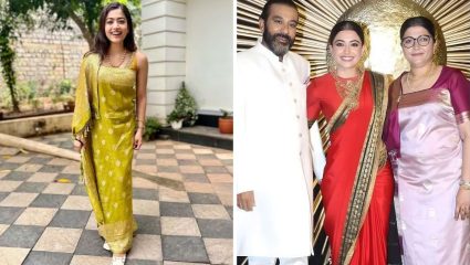 Vijay –Rashmikaच्या रिसेप्शनमध्ये सगळ्यांची नजर रश्मिकाच्या आईवर; सुमन मंदानांच्या कुर्ग साडीची चर्चा, जाणून घ्या इतिहास