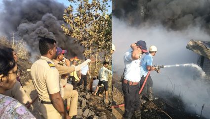 Ratnagiri News : प्लास्टिकच्या गोडाऊनला भीषण आग; आग्नीतांडवात संपूर्ण इमारत जळून खाक