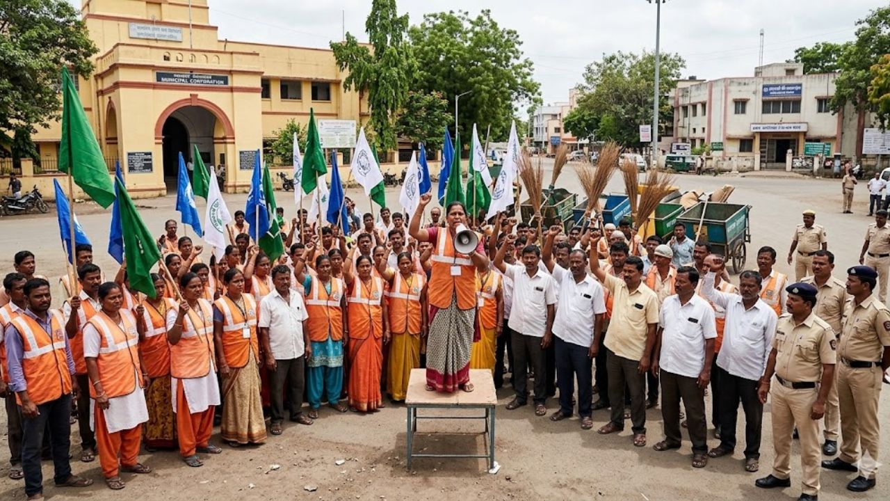 Ahilyanagar News: दोन सत्रांतील सफाईला नकार, बेमुदत आंदोलनाचा युनियनचा इशारा