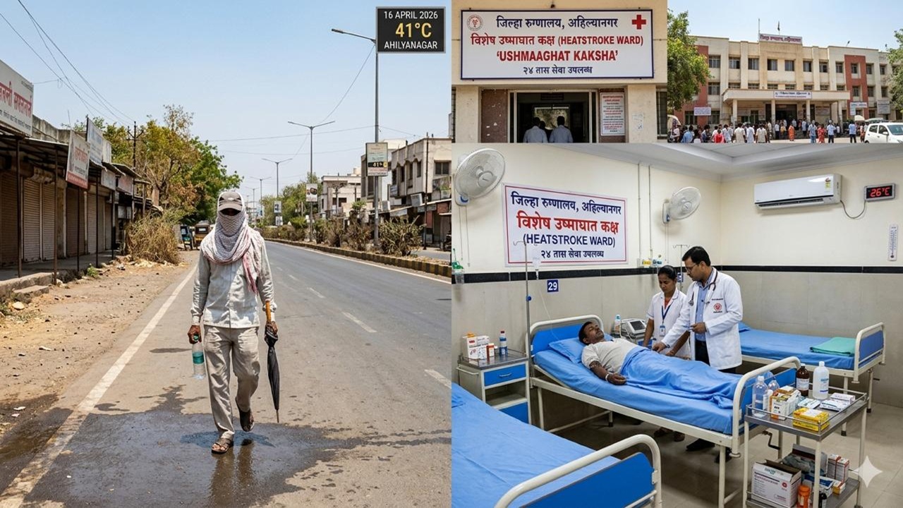 Ahilyanagar मध्ये तापमान ४० पार; उष्णतेच्या तडाख्याने जनजीवन विस्कळीत, रुग्णालयात ‘उष्माघात कक्ष’ सज्ज