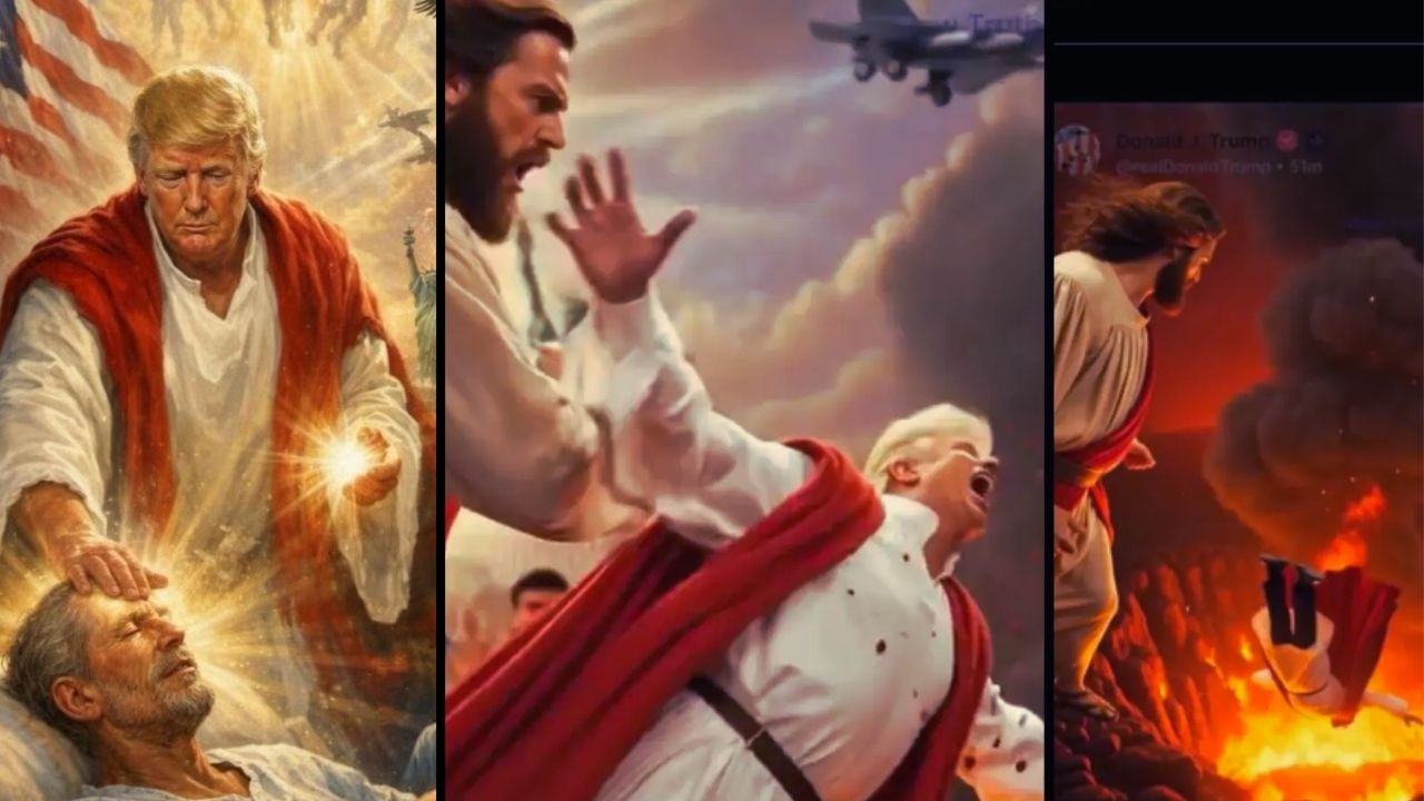 ‘MemeWar’मध्ये इराणचा USला ‘चेकमेट’! येशू ख्रिस्तांनी तोडला ट्रम्पचा जबडा; ‘या’ VIRAL VIDEOमुळे जगभरात हास्याची लाट