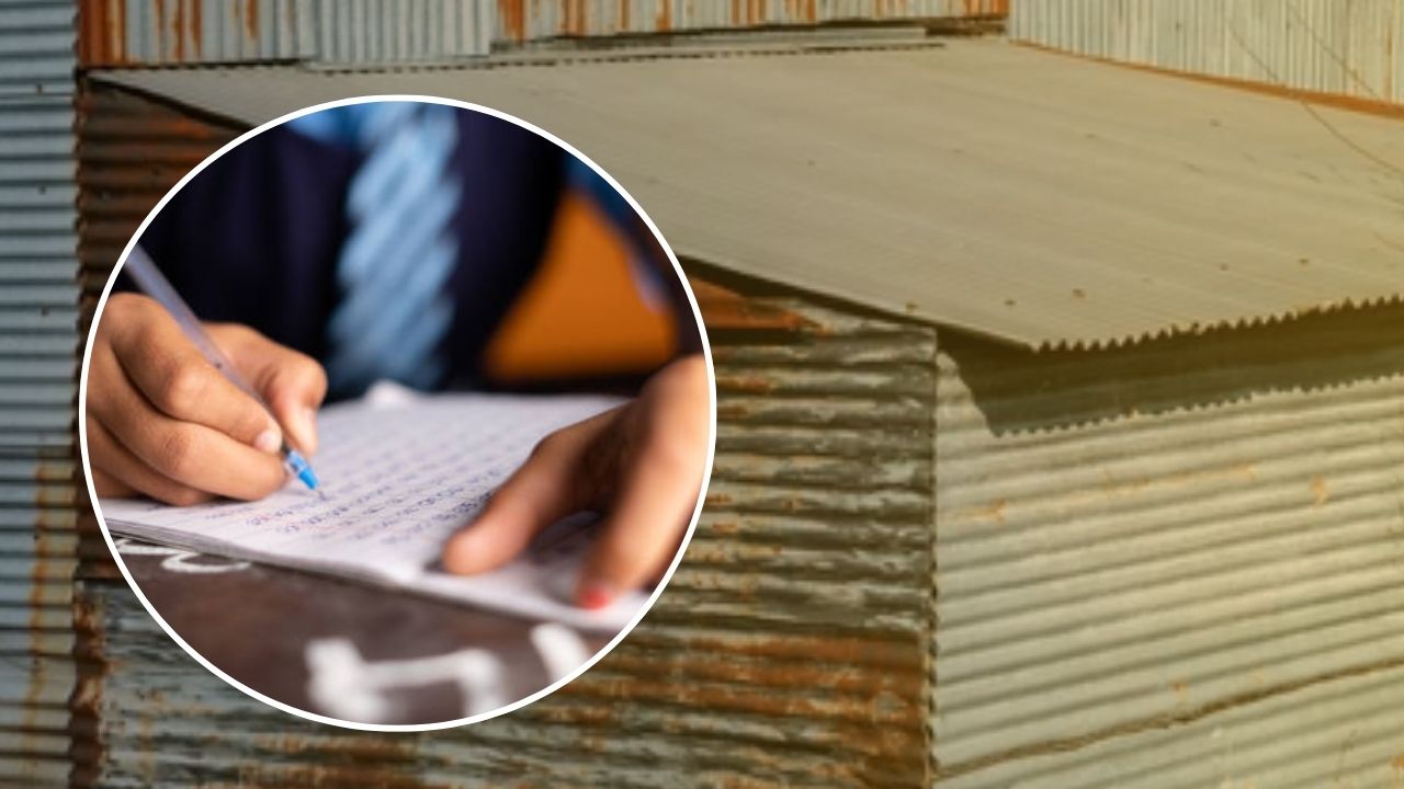 Nanded News : ४७ अंशात चिमुकल्यांच्या जीवाशी खेळ; पत्र्याच्या खोल्यांत स्कॉलरशिप परीक्षा