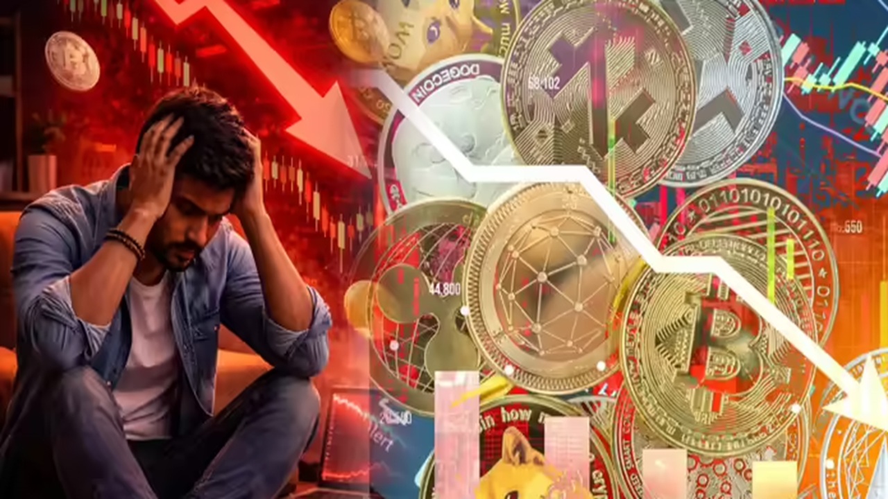 Crypto मार्केटमध्ये भूकंप! 24 तासांत 7.45 लाख कोटी रुपयांचे नुकसान, कोणत्या चलनाचे सर्वाधिक नुकसान झाले?