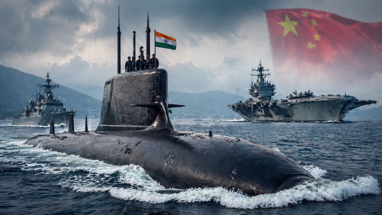 Indian Navy : हिंद महासागरात भारताचा मोठा गेम प्लॅन! गुपचूप समुद्रात उतरवलं तिसरं ‘ब्रह्मास्त्र’, चीन-पाकिस्तान धस्तावले