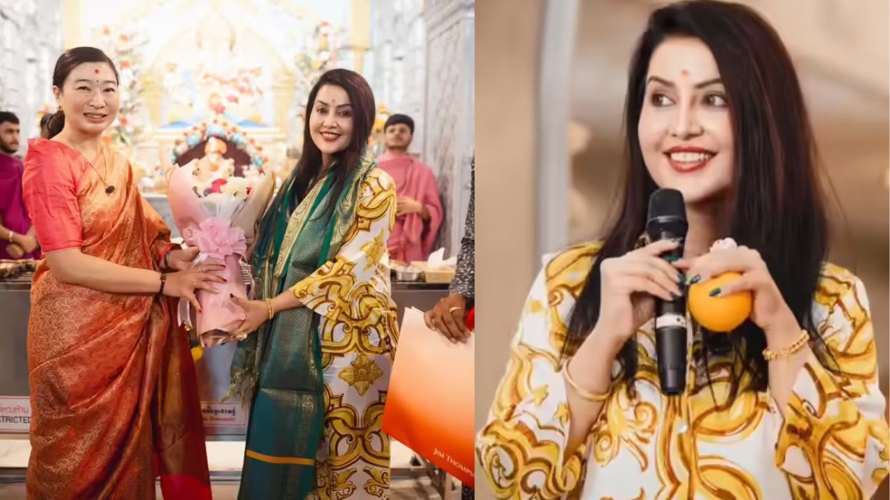 Amruta Fadnavis News:अमृता फडणवीसांचा थायलंडमधील ‘वेस्टर्न’ लूक चर्चेत; मंदिर भेटीचे फोटो व्हायरल