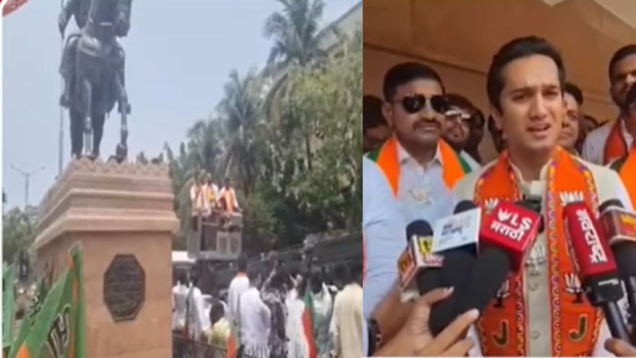 Navi Mumbai :  नवी मुंबईत भाजप युवा अध्यक्ष कृष्णराज महाडिक यांचे जंगी स्वागत