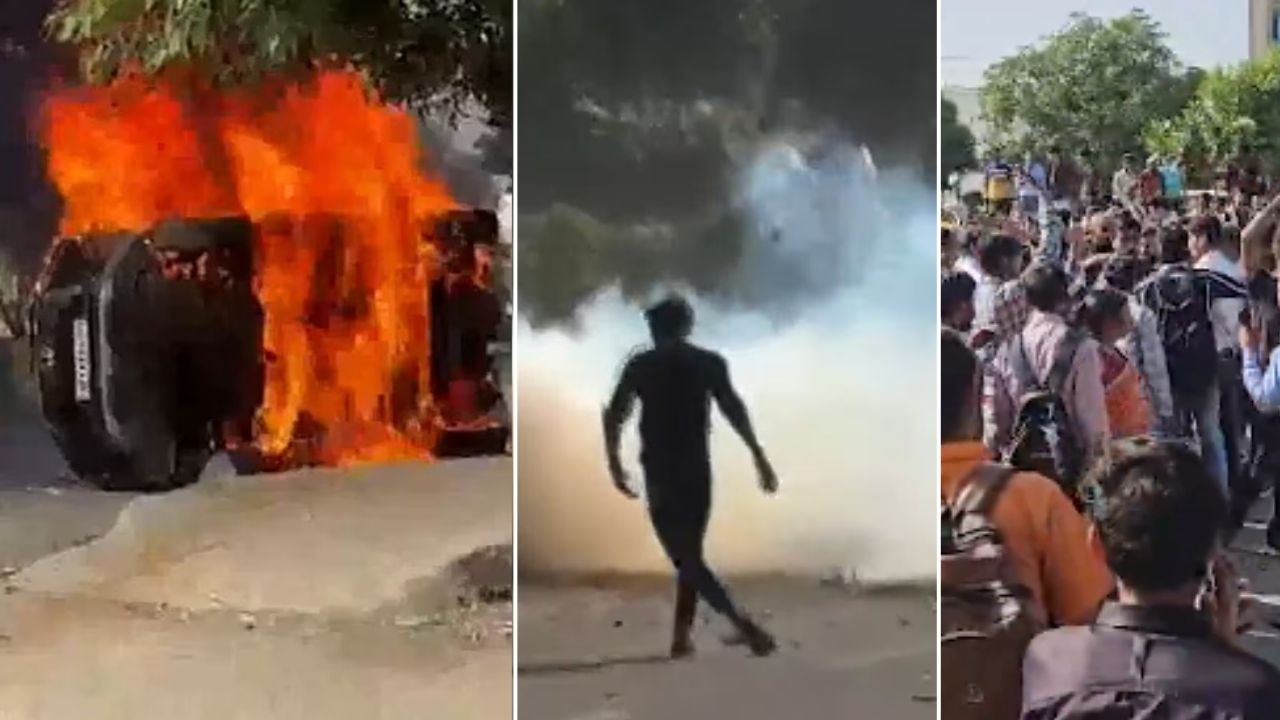 Noida Sector 60 protest : सॅलरीवरुन नोएडामध्ये पेटला वाद! पगारवाढीसाठी जाळपोळ अन् तोडफोड